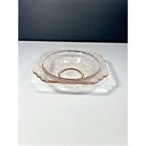 Vintage Federal Glass Madrid Pink Depression Glass Oval Serving Bowl 1930s